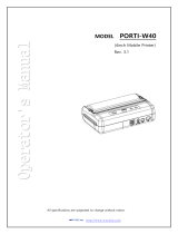 WOOSIM Porti-W40 Operating instructions