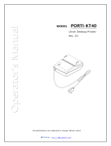 WOOSIM Porti-KT40 User manual