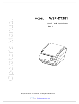WOOSIM WSP-DT381 Operating instructions