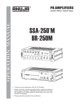 Ahuja SSA-250 M Operating instructions