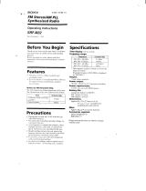 Sony SRF-M32 Owner's manual