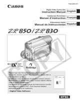 Canon zr850 User manual