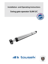 Tousek SLIM/SC Owner's manual
