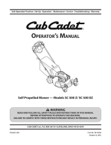 Cub Cadet SC 500 Z User manual