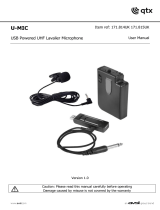 Qtx U-MIC USB Powered UHF Lavalier Microphone User manual