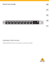 Behringer RX1602 Quick start guide