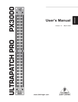 Behringer ULTRAPATCH PRO PX3000 User manual