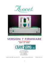 Crane Song Avocet Main Unit V2 Abhörcontroller Owner's manual