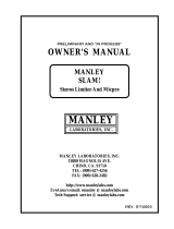 Manley Slam Owner's manual