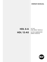 RCF HDL 6-A User manual