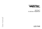 Varytec LED Pad7 7x10W 6in1 RGBWAUV WH User manual