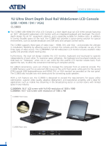ATEN 1U Ultra Short Depth Dual Rail WideScreen LCD Console (USB / HDMI / DVI / VGA) User manual