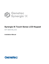 GENETEC SYNERGIS IX SY-SIX-KLCS-B Touch Sense LCD Keypad (Black) Installation guide