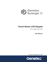 GENETEC SYNERGIS IX SY-SIX-KLCS-B Touch Sense LCD Keypad (Black) User manual