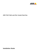 Axis T93C Wall-and-Pole Conduit Back Box User manual