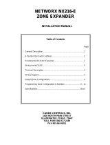 UTC CADDX NX-216E User manual