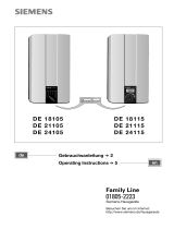 Siemens DE18115/01 User manual