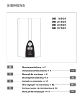 Siemens DE18505/02 User manual