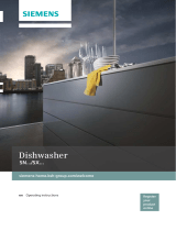 Siemens Dishwasher integrated stainless steel User manual
