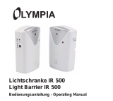 Olympia IR 500 - Infrared-Light Barrier Owner's manual