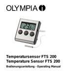 Olympia FTS 200 - Temperature Sensor Owner's manual