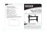 Draper Variable Speed Wood Lathe Operating instructions