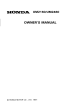 Honda UM2460 Owner's manual