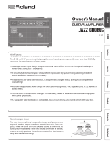 Roland JC-22 Owner's manual