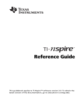 Texas Instruments TI-Nspire Reference guide