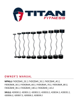 Titan Fitness 50 LB EZ Curl Rubber Fixed Barbell User manual