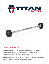 Titan Fitness 100 LB Straight Rubber Fixed Barbell User manual