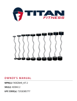 Titan Fitness 20 - 110 LB Set EZ Curl Rubber Fixed Barbell User manual