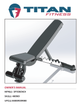 Titan Fitness Single Post Adjustable FID Bench User manual
