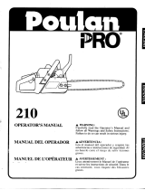 Poulan 210 User manual