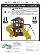 Cedar Summit Lookout Lodge Wooden Swing Set / Playset Operating instructions