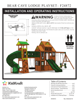 KidKraft Bear Cave Lodge Swing Set / Playset Assembly Instruction