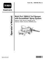 Toro Multi Pro 5800-G Turf Sprayer User manual