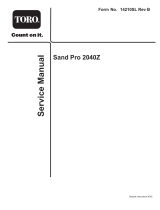 Toro Sand Pro 2040Z Traction Unit User manual