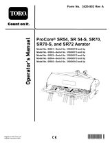 Toro ProCore SR54 Aerator User manual