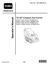 Toro TX 427 Wide Track Compact Tool Carrier User manual