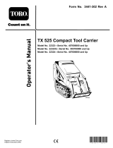 Toro TX 525 Wide Track Compact Tool Carrier User manual
