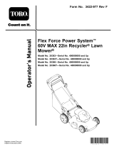 Toro Flex-Force Power System 60V MAX 22in Recycler Lawn Mower User manual