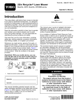 Toro 22in Recycler Lawn Mower User manual