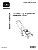 Toro 21in Heavy-Duty Recycler/Rear Bagger Lawn Mower User manual