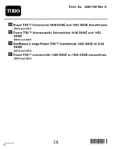 Toro Power TRX Commercial 1428 OHXE Snowthrower User manual