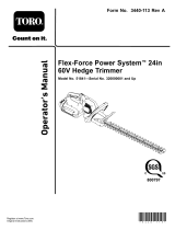 Toro Flex-Force Power System 24in 60V Hedge Trimmer User guide