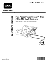 Toro Flex-Force Power System 41cm (16in) 60V MAX Chainsaw User guide