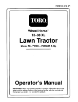 Toro 13-38XL Lawn Tractor User manual