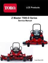 Toro Z Master Professional 7500-D Series Riding Mower, With 144in TURBO FORCE Rear Discharge Mower User manual