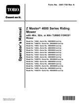 Toro 52in Z Master 4000 Series Riding Mower User manual